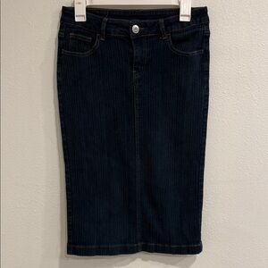 Classic Denim Midi Skirt